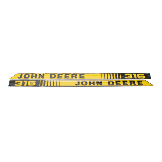 John Deere Hood Trim Decal Set - M86142 M86143 - BJD214